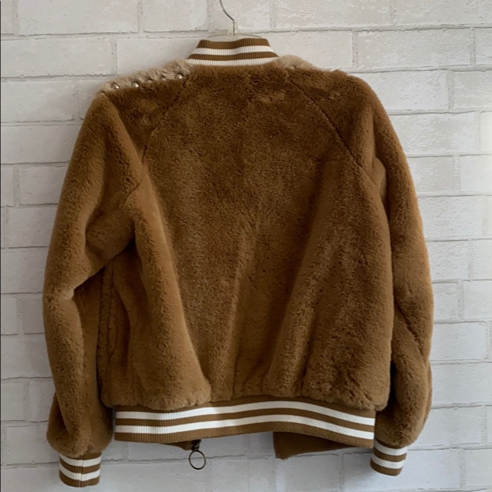 Mother The Letterman Fur Jacket Studded - Picture 7 of 9